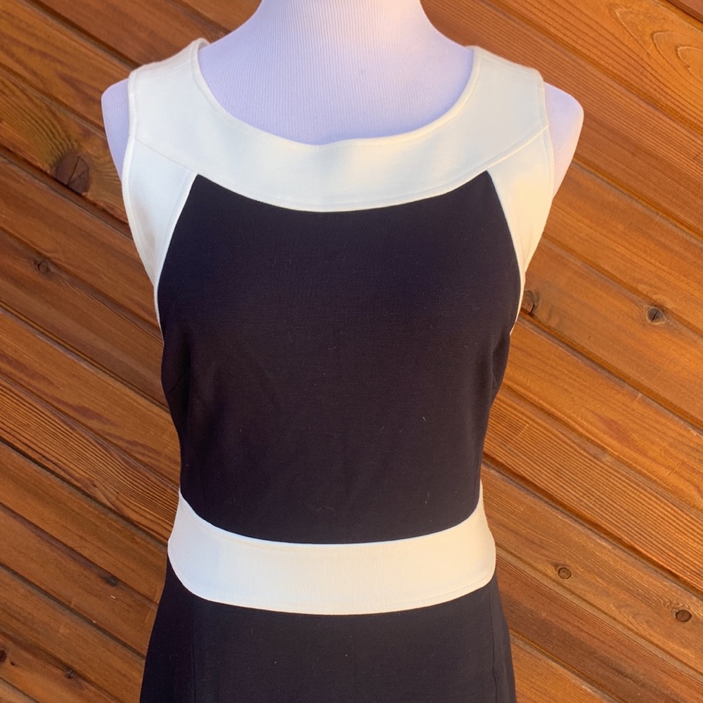 Milly of New York Colorblock Dress Navy Cream Size Large - Picture 2 of 10